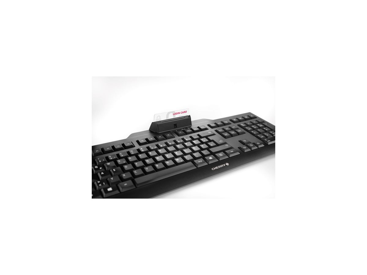 CHERRY Security Tastatur KC 1000 SC mit SC-Reader, USB, schwarz
