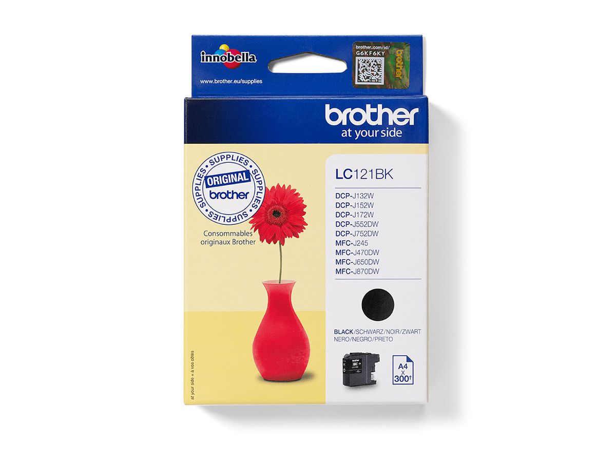 Brother LC121BK Druckerpatrone 1 Stück(e) Original Schwarz