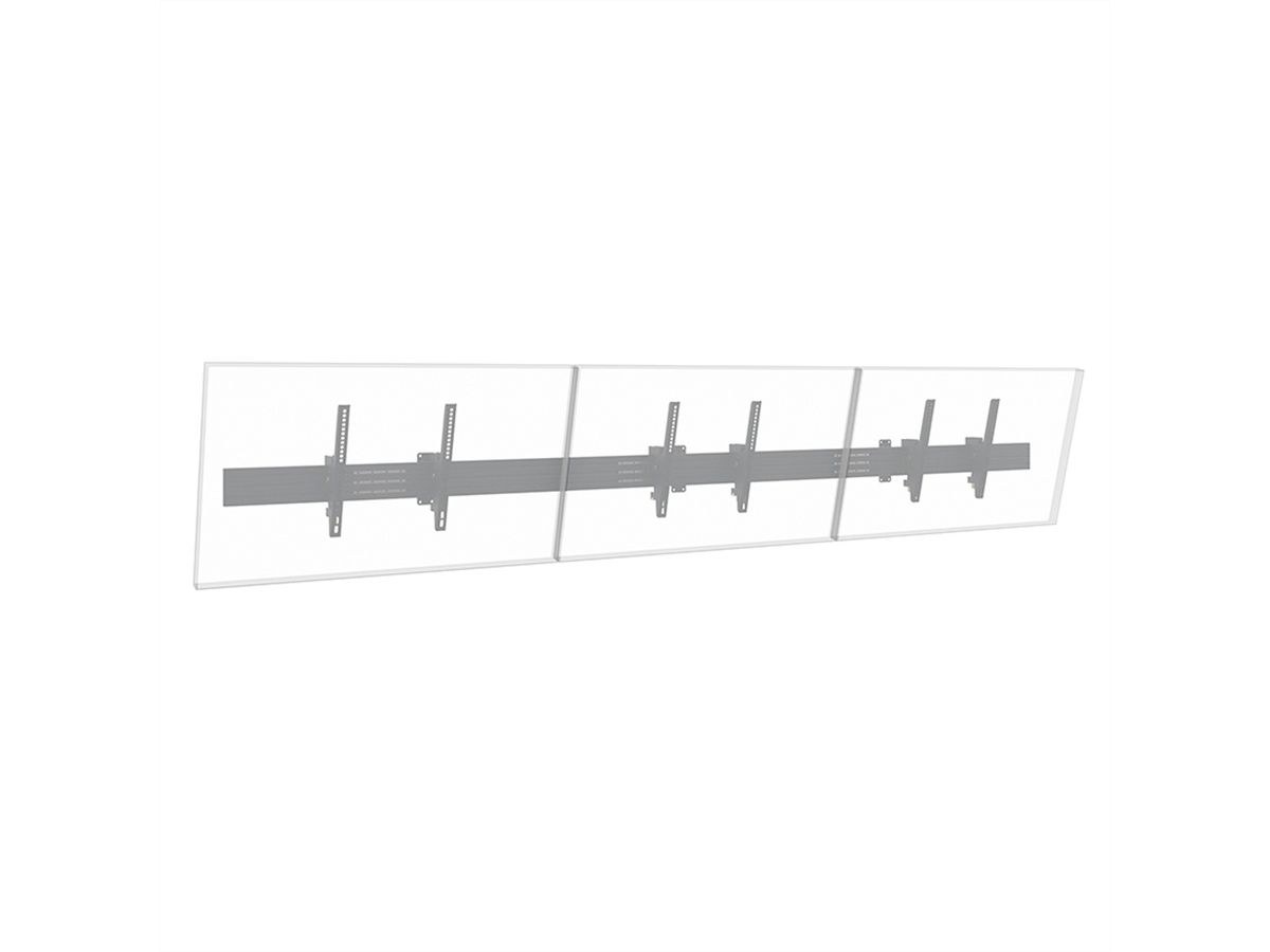 Hagor Menuboard CPSW3L 46-65" Menuboard support mural pour 3 écrans, Adaptation pour barre de son