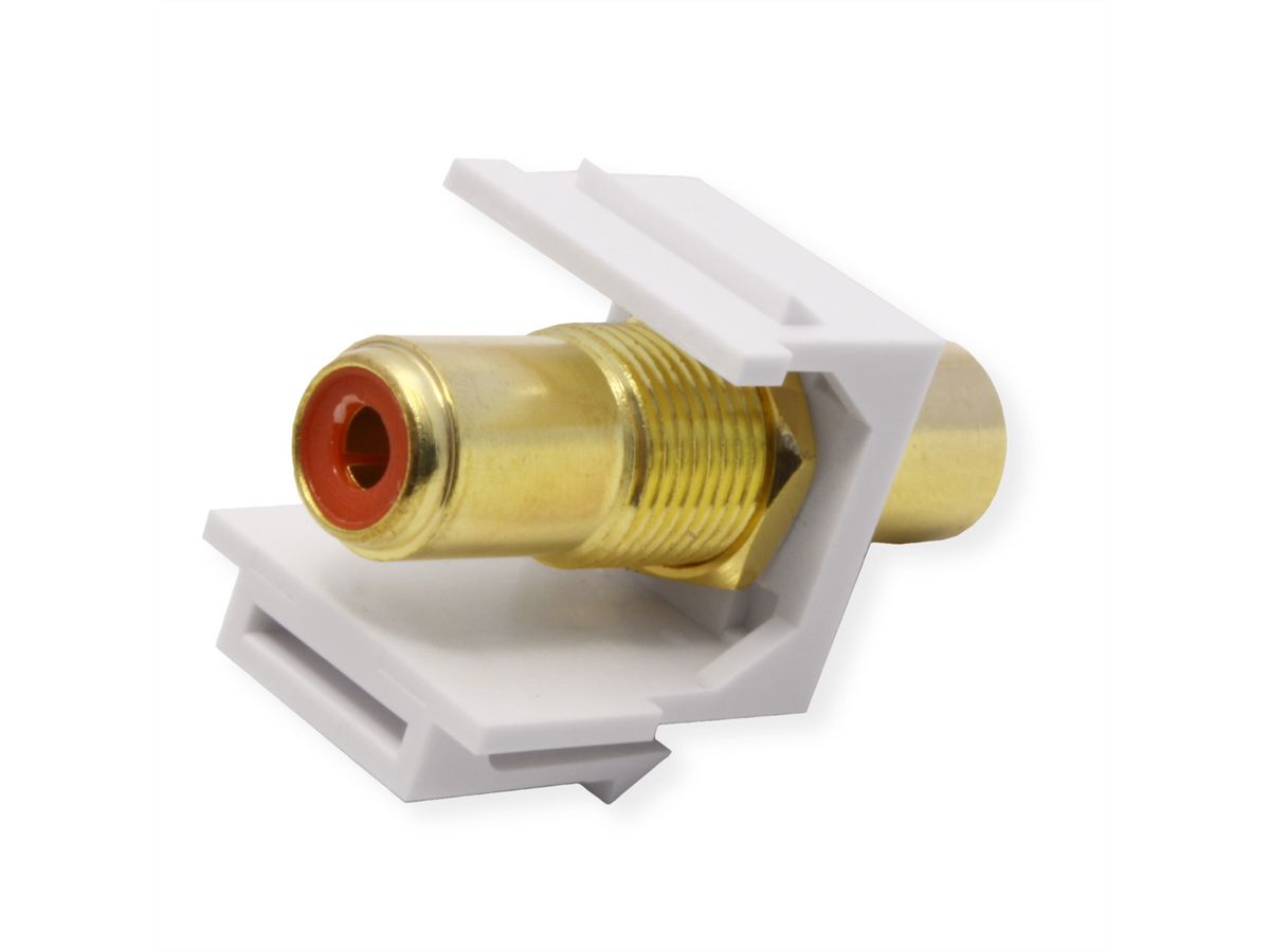 VALUE RCA-Keystone-Kupplung, Kunststoff, rot