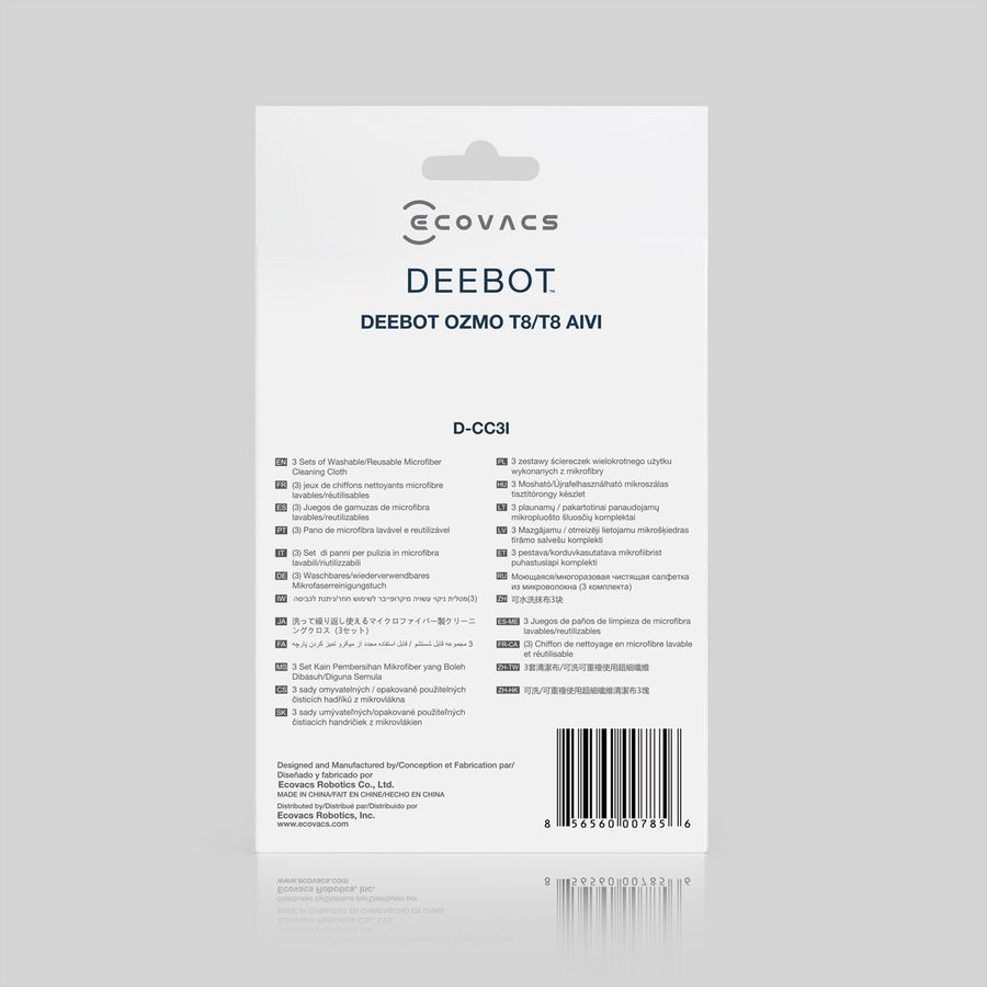 Ecovacs Reiniungstücher 3er Pack, zu OZMO N10/N8/T8-Serie