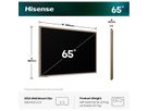 Hisense TV 65S7DS 65", QLED 4K, 144Hz, Canvas TV
