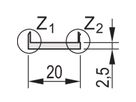 Faces avant profilées SCHROFF, blindées, découpe Sub-D, 3 U, 4 HP, 1 x 25 broches, 2,5 mm, alu, anodisé avant, conducteur arrière
