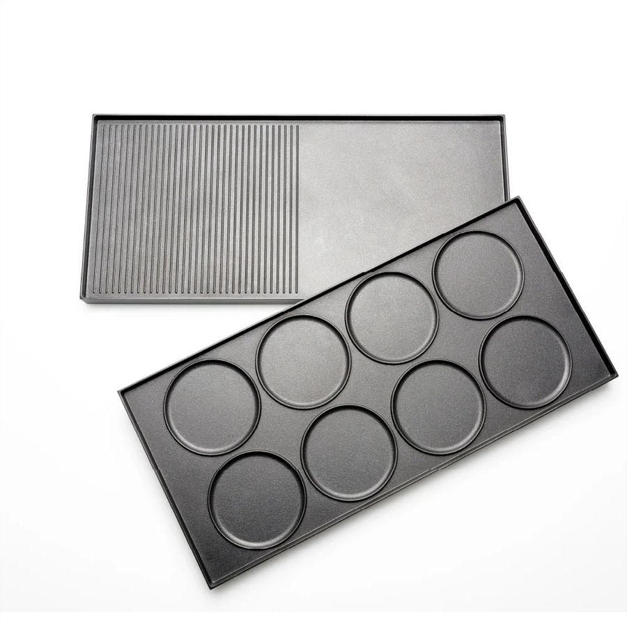 Grill à raclette et à pizza Solis pour 8 personnes, gris