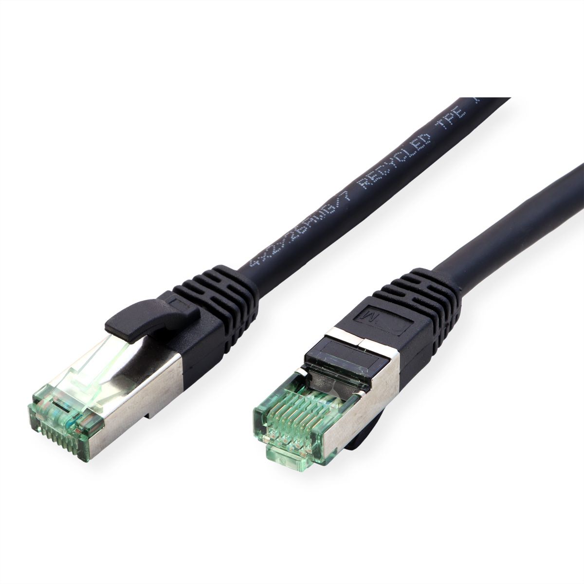 ROLINE RM Cordon Cat.6A S/FTP(PiMF), noir, 7 m