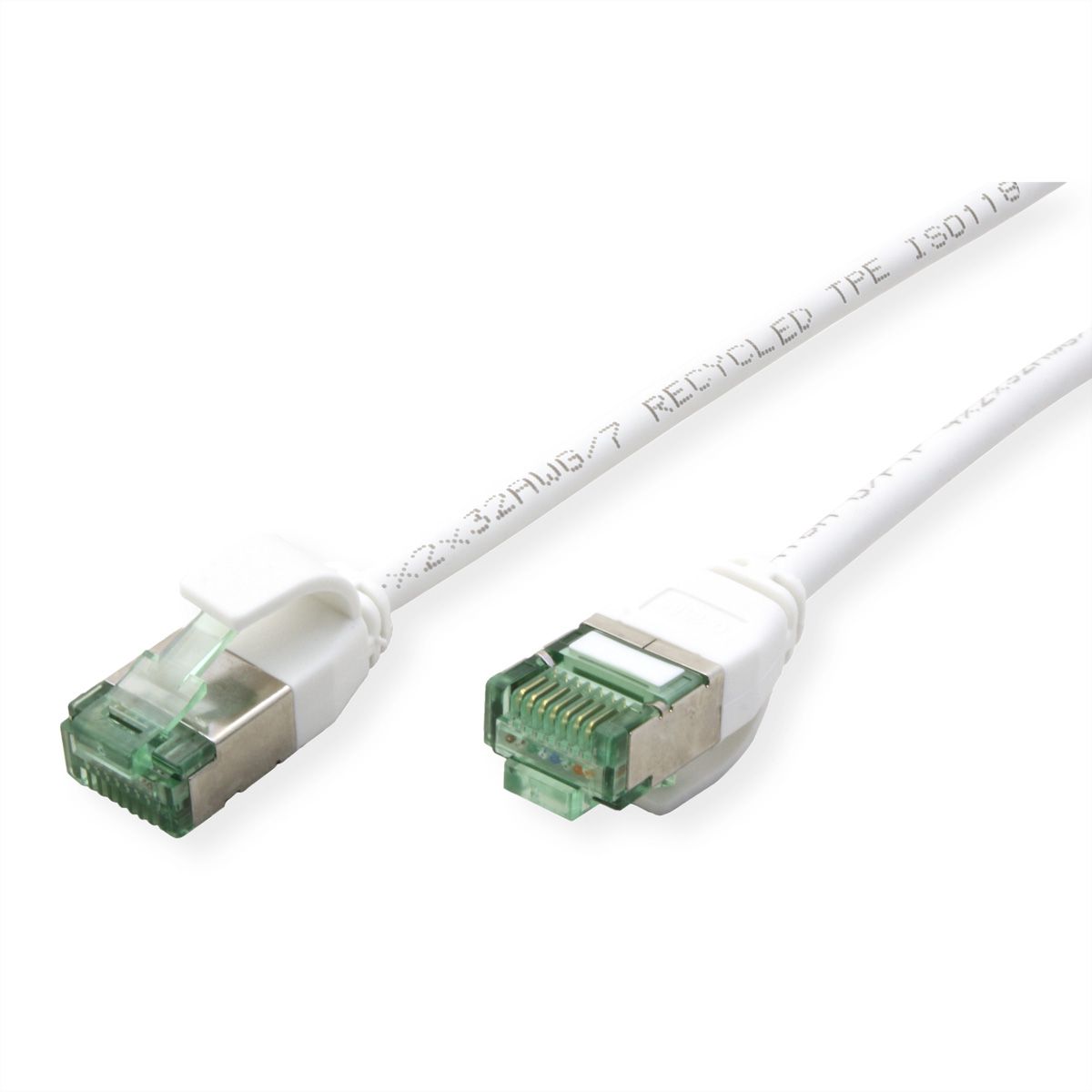 ROLINE RM Cordon DataCenter U/FTP Cat.6A (Classe EA), slim, blanc, 5 m