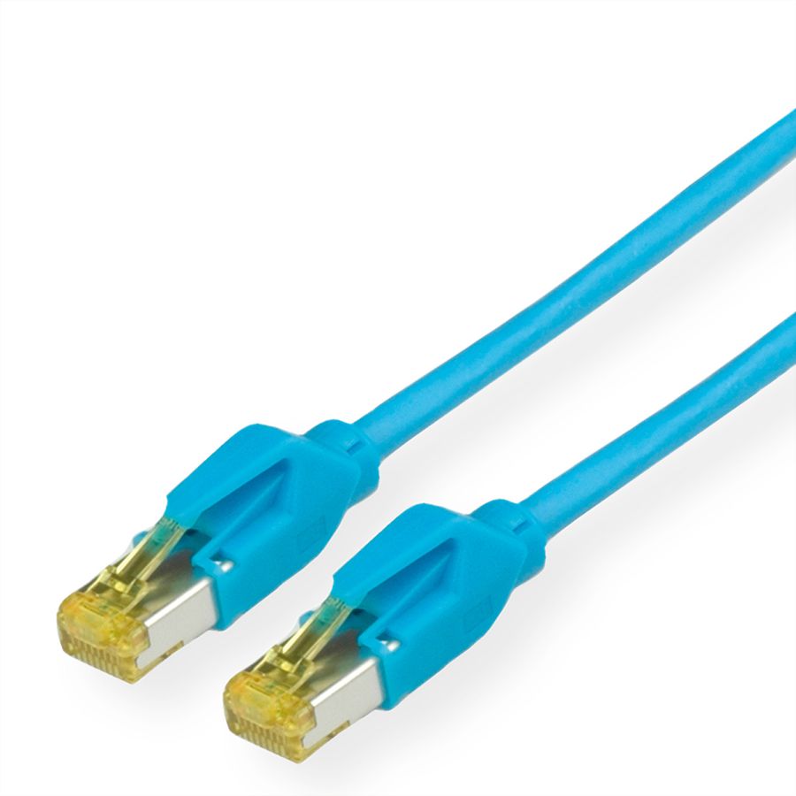 Cordon KERPEN Cat.6A (Classe EA) S/F, MegaLine F6-90, HiRose TM31, LS0H, bleu, 1,5 m