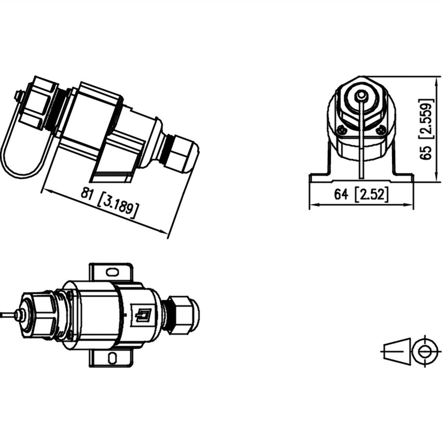 METZ CONNECT E-DAT Industry IP67 V1 AP + RJ45 field jack insert Cat.6 Class EA, T568A