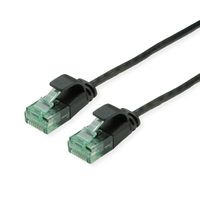ROLINE RM Cordon Data Center UTP Cat.6A (Classe EA), slim, noir, 0,15 m