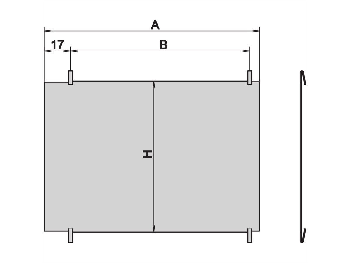 SCHROFF Zwischenwand - ZWISCHENWAND 6HE 220T