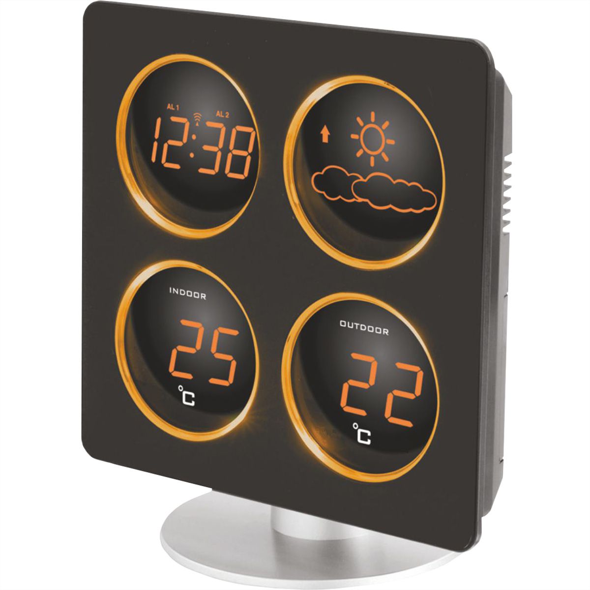 Technoline Station météo WS6830 noir réglage du fuseau horaire, prévisions météo
