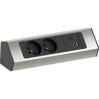 BACHMANN CASIA 2 2xUTE 1xUSB A/C 22W 2,0m AEH aspect inox