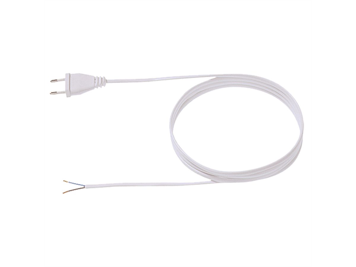 BACHMANN Zuleitung 2x0,75 2m schwarz, H03VVH2-F Eurostecker einzelnverpackt