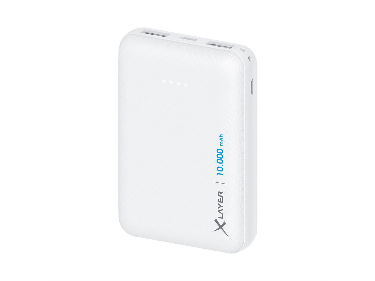 Xlayer Powerbank Micro weiss 10.000 mAh