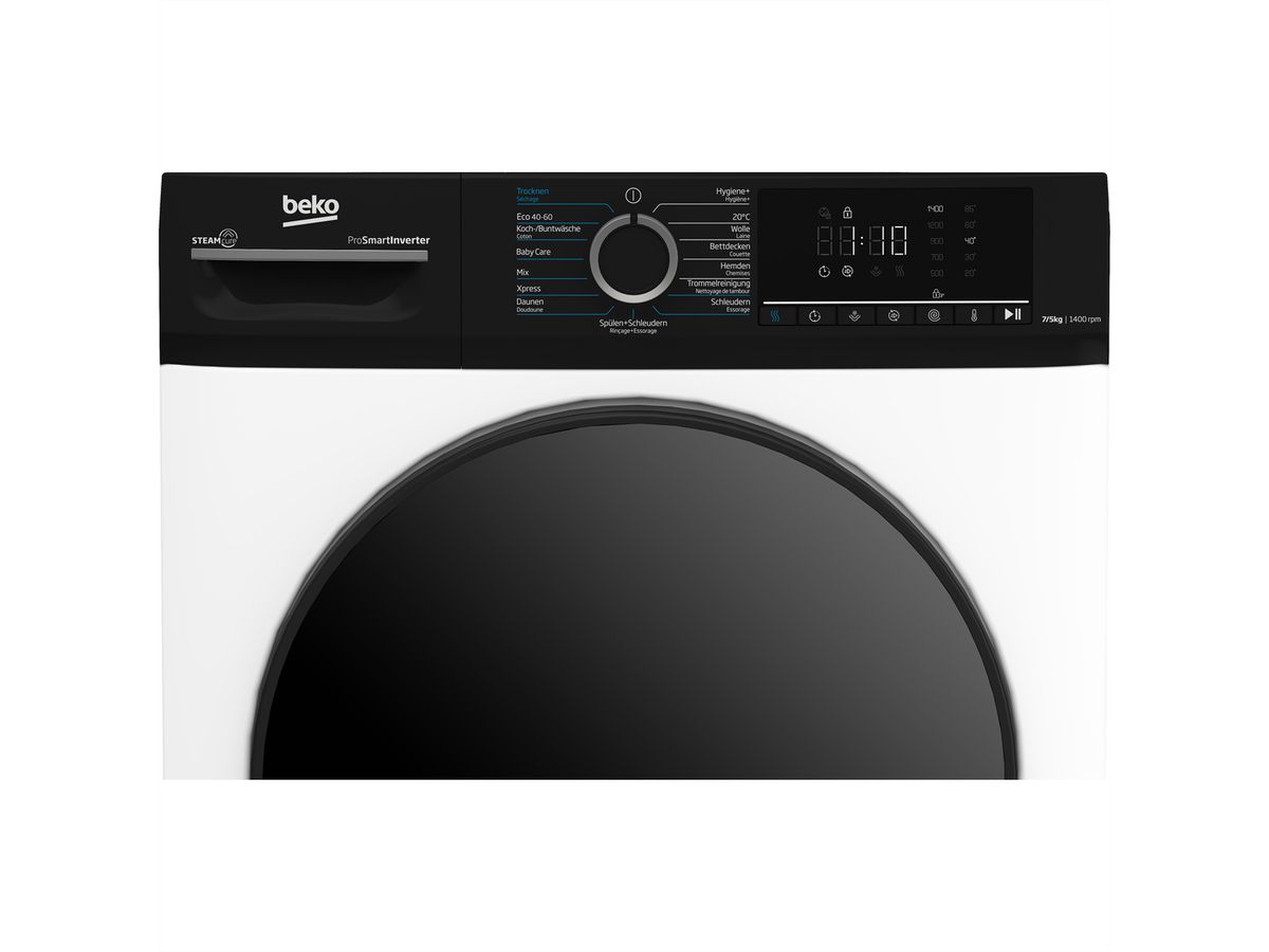 Beko Lave-linge séchant WTS210, W7kg/T5kg, SteamCure, 1'400U/min