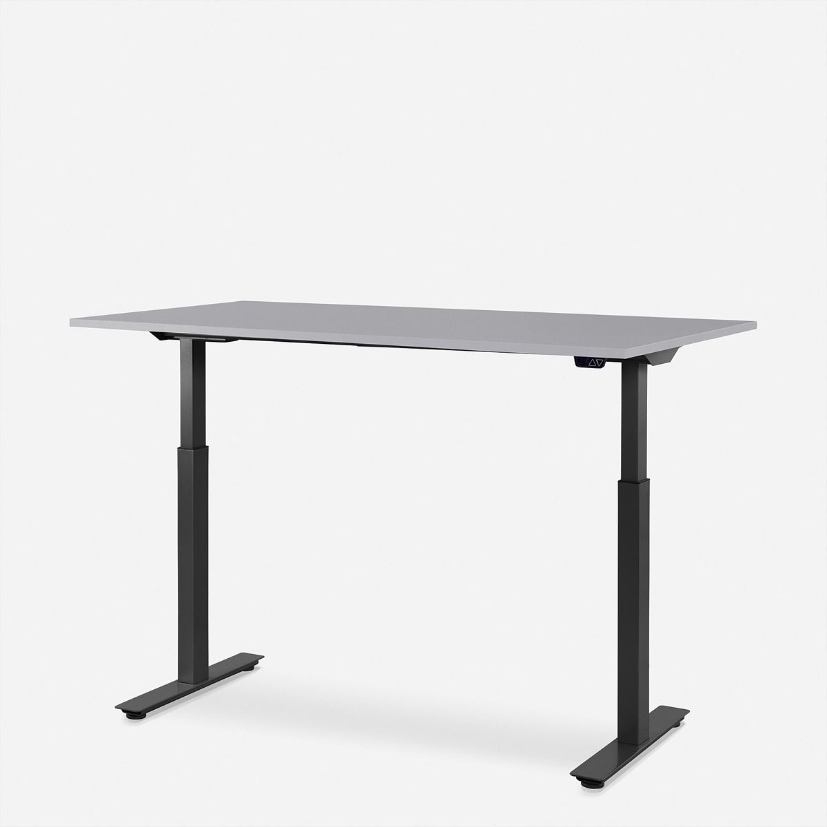 WRK21 Schreibtisch Smart 120 x 80 cm, Höhenverstellbar, Grau Uni / Schwarz