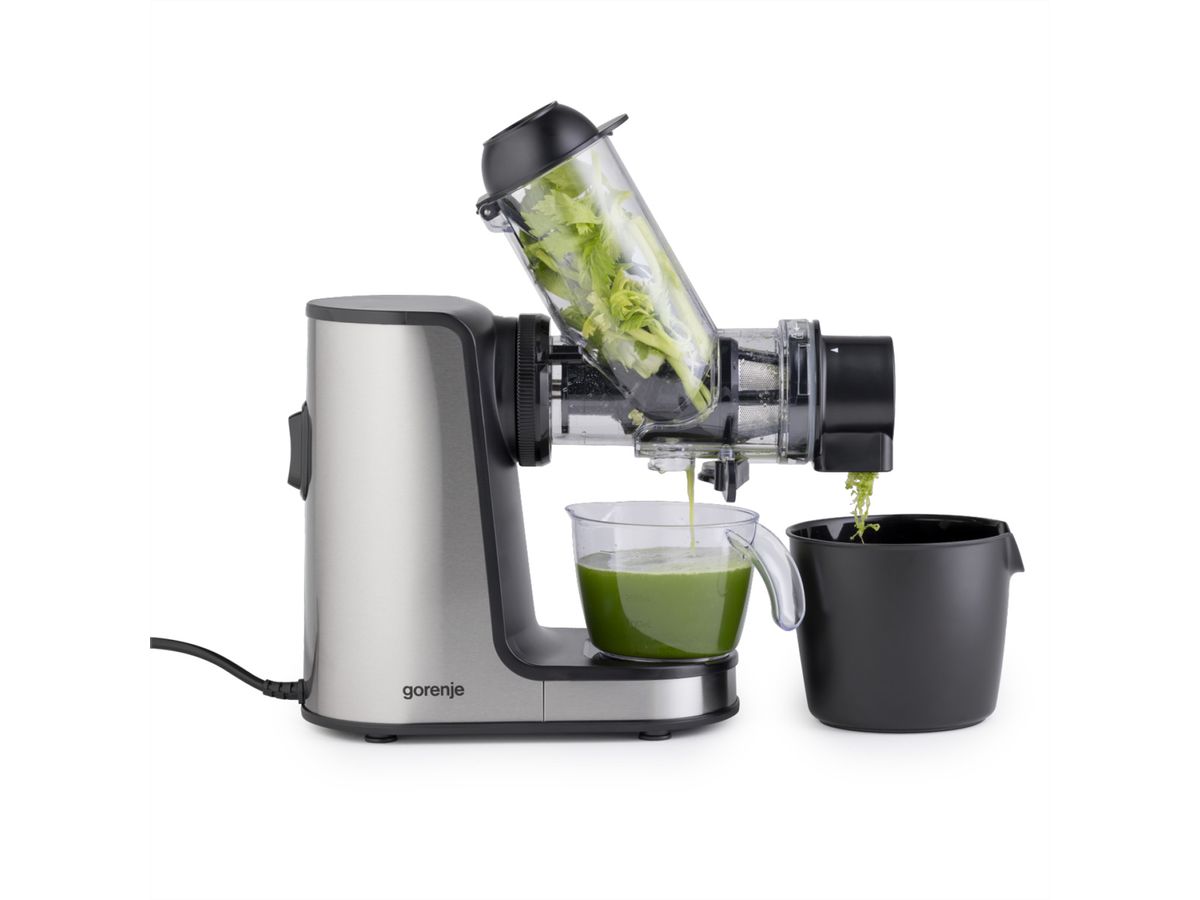 Gorenje Slow Juicer JC200BE, 200 W, noir/argent