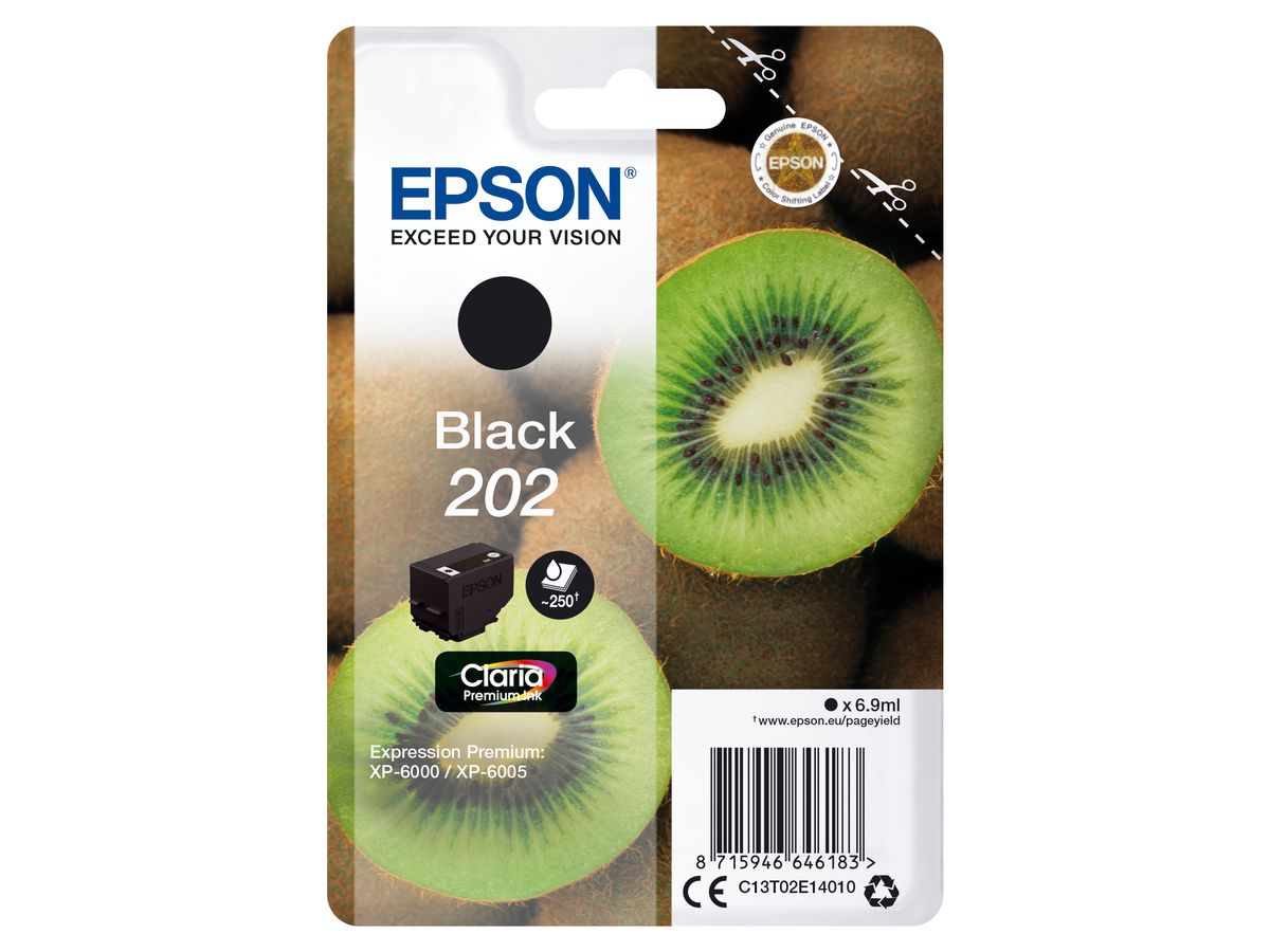 Epson Kiwi Singlepack Black 202 Claria Premium Ink