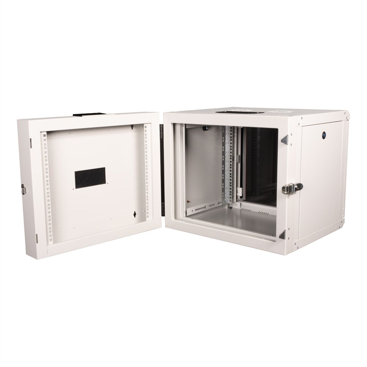 ROLINE 19-Zoll Wandgehäuse Pro 9 HE, 600x600 BxT zweiteilig schwenkbar grau