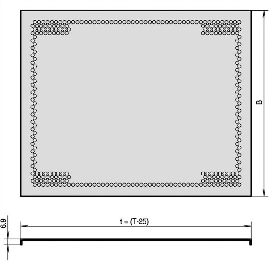 SCHROFF Abdeckblech, universal für spezielle Leiterkartentiefen - ABDECKBLECH EMC 42TE 175T 2ST