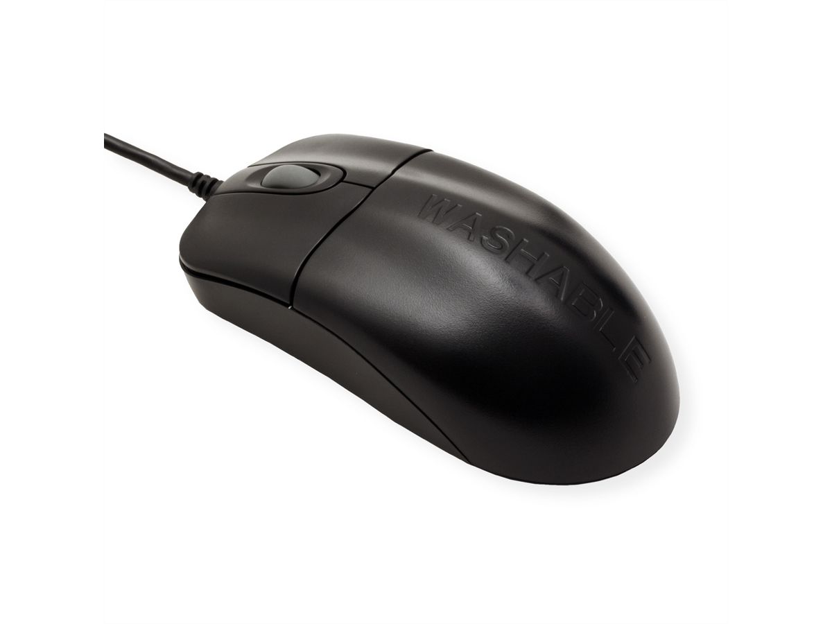 SEAL SHIELD Silver Storm STM042, Souris USB noire étanche et antimicrobienne