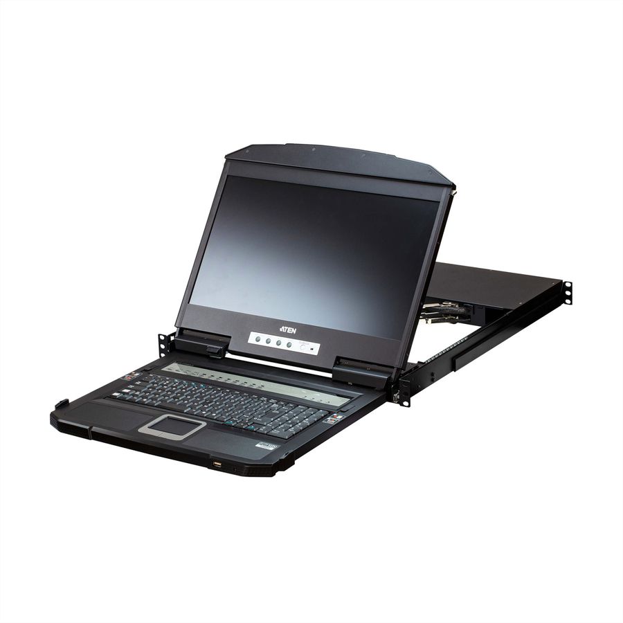 ATEN CL3884NW 4-Port Multi-View Dual Rail WideSceen LCD KVM, UK-Layout