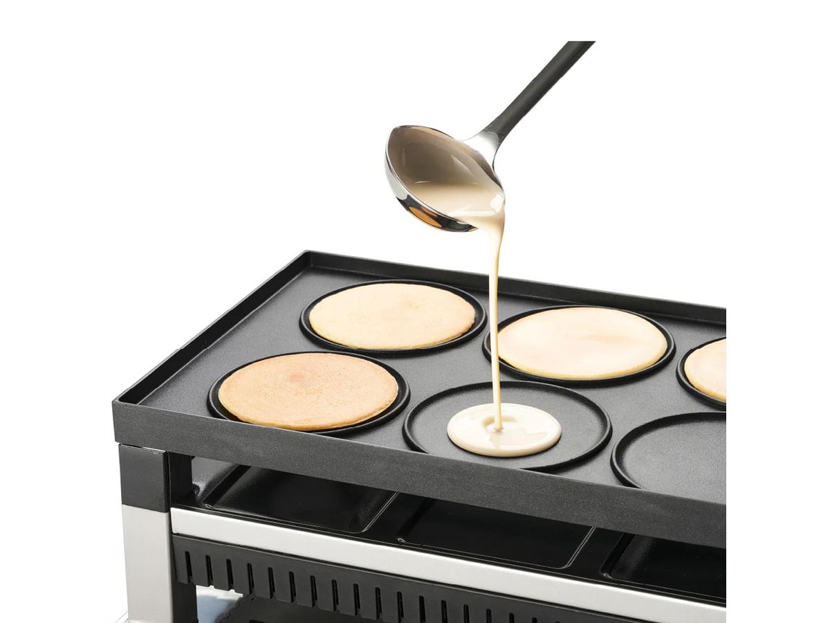 Grill à raclette et à pizza Solis pour 8 personnes, gris