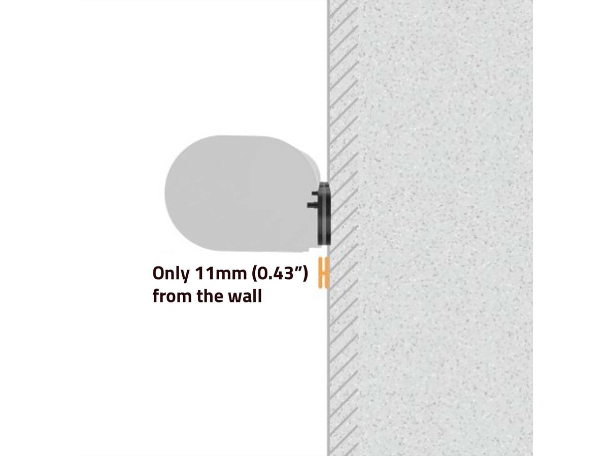 Nedis Soundbar-Wandhalterung für Sonos Arc schwarz, Wand, 10 kg, 11 mm Profil