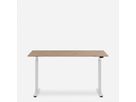 WRK21 Schreibtisch Smart 100 x 60 cm, Höhenverstellbar, Kendal Eiche / Weiss