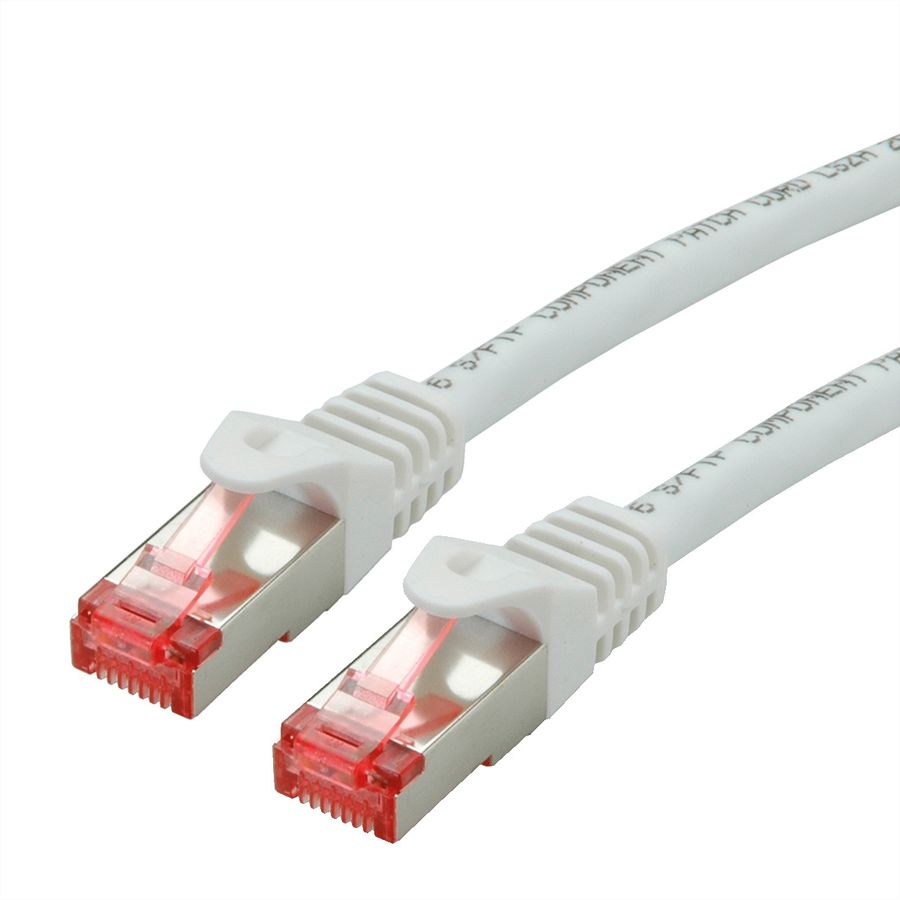 Cordon ROLINE S/FTP(PiMF) Cat.6, LSOH, Component Level, blanc, 5 m