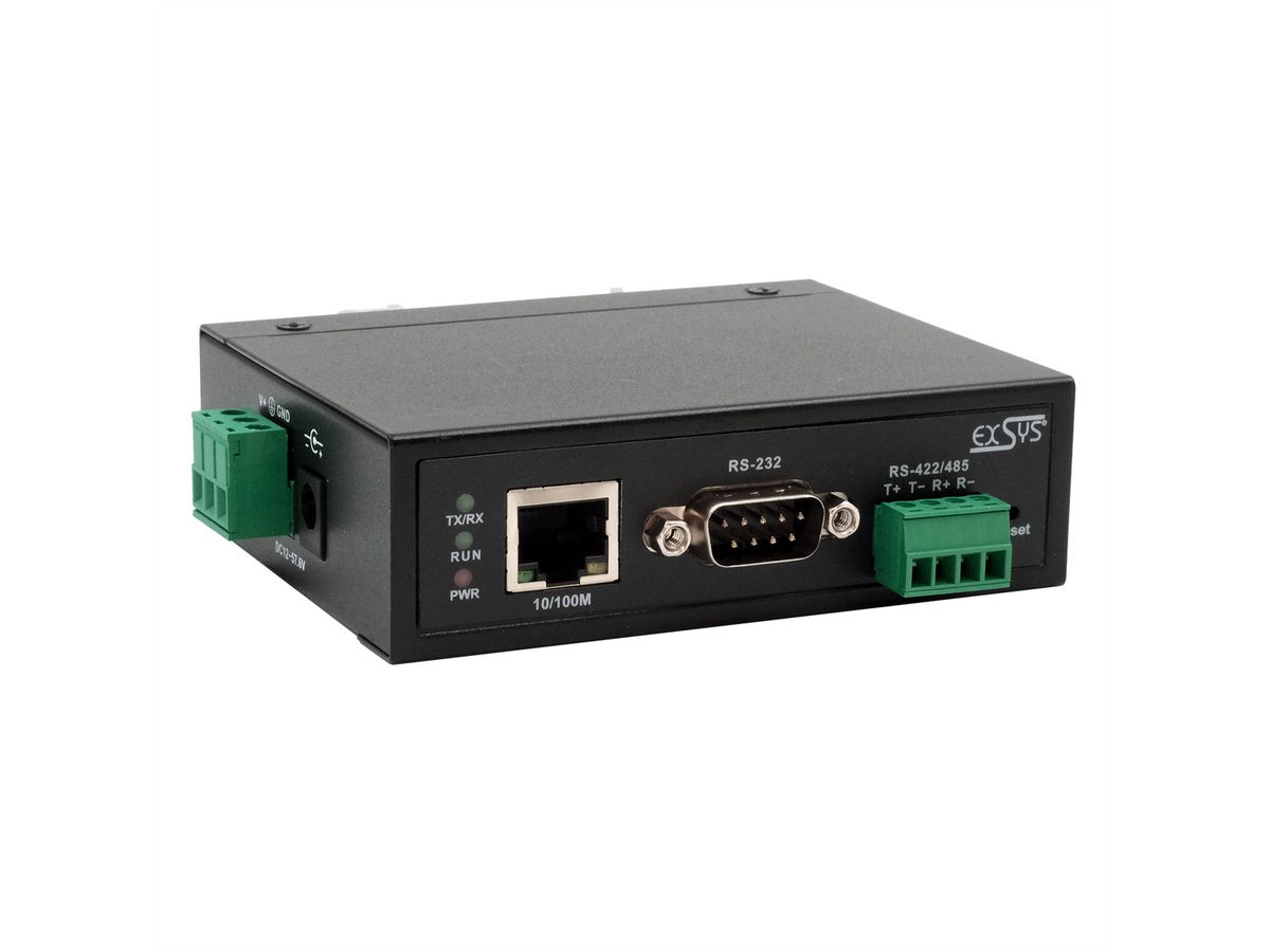 EXSYS EX-61001 Ethernet zu 1 x Seriell RS-232/422/485