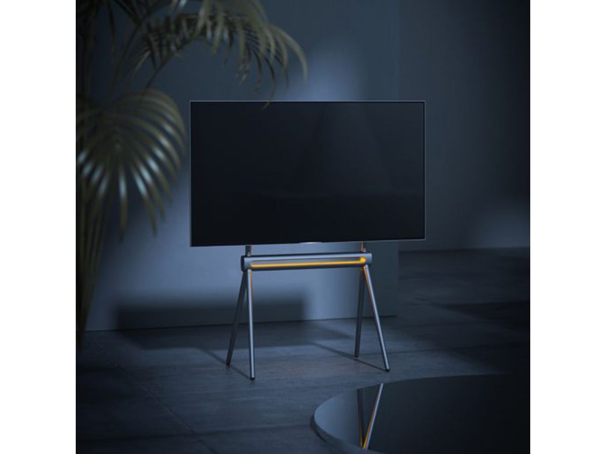 **DEMO**Hagor Système de pieds Elia Studio Shine Grey, système de stand autonome, noir/gris