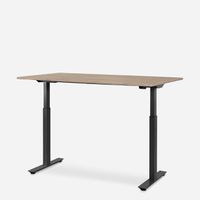 WRK21 Schreibtisch Smart 100 x 60 cm, Höhenverstellbar, Kendal Eiche / Schwarz