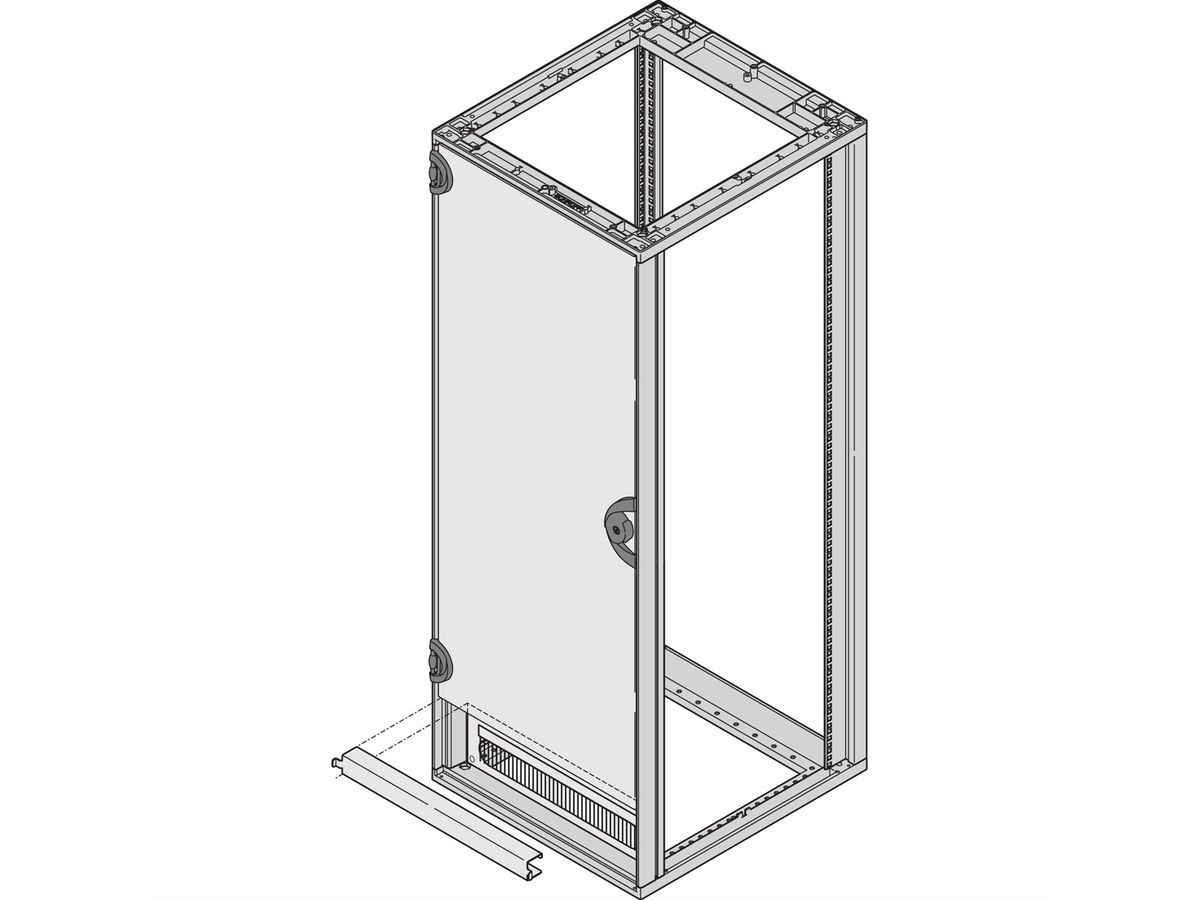 SCHROFF Novastar Support de charnière de porte pour porte raccourcie, pour porte avant Slim-Line