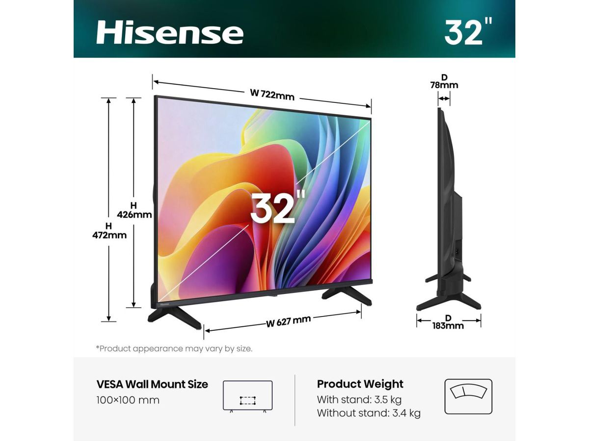 Hisense TV 32A49S 32", FHD, 60Hz