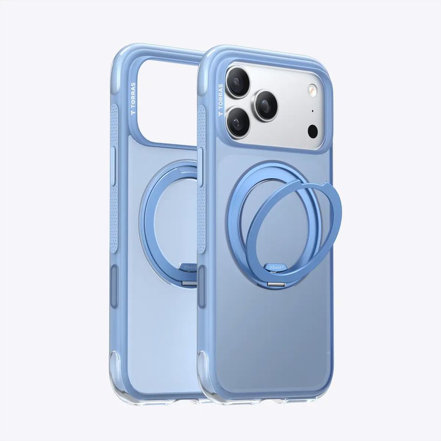 Torras Ostand O3 Air Case, iPhone 17 Pro Max, bleu