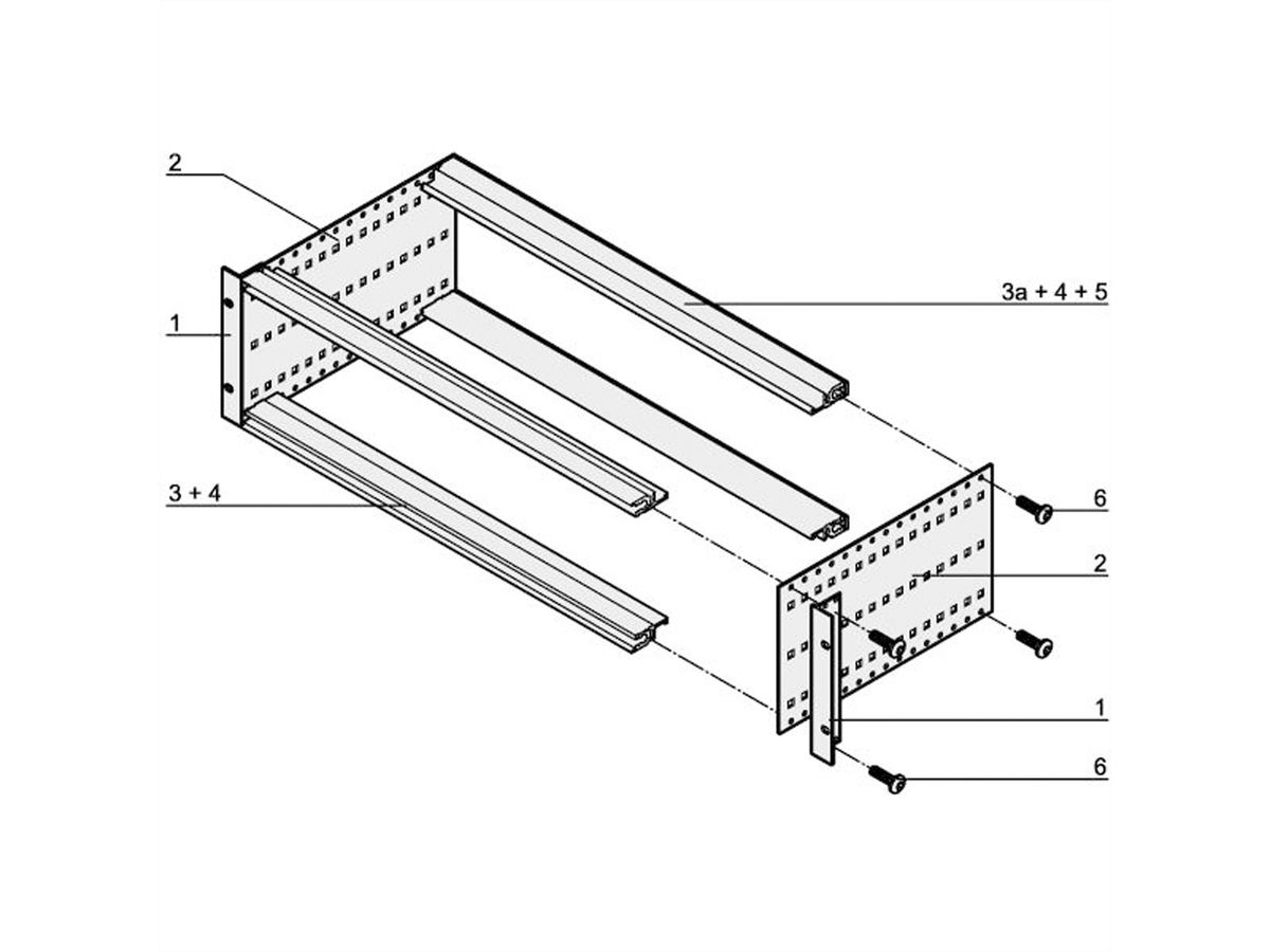 SCHROFF Bausatz, ungeschirmt, "flexible", zur Backplanemontage - BGTR PRO F 3HE 84TE 295T KD