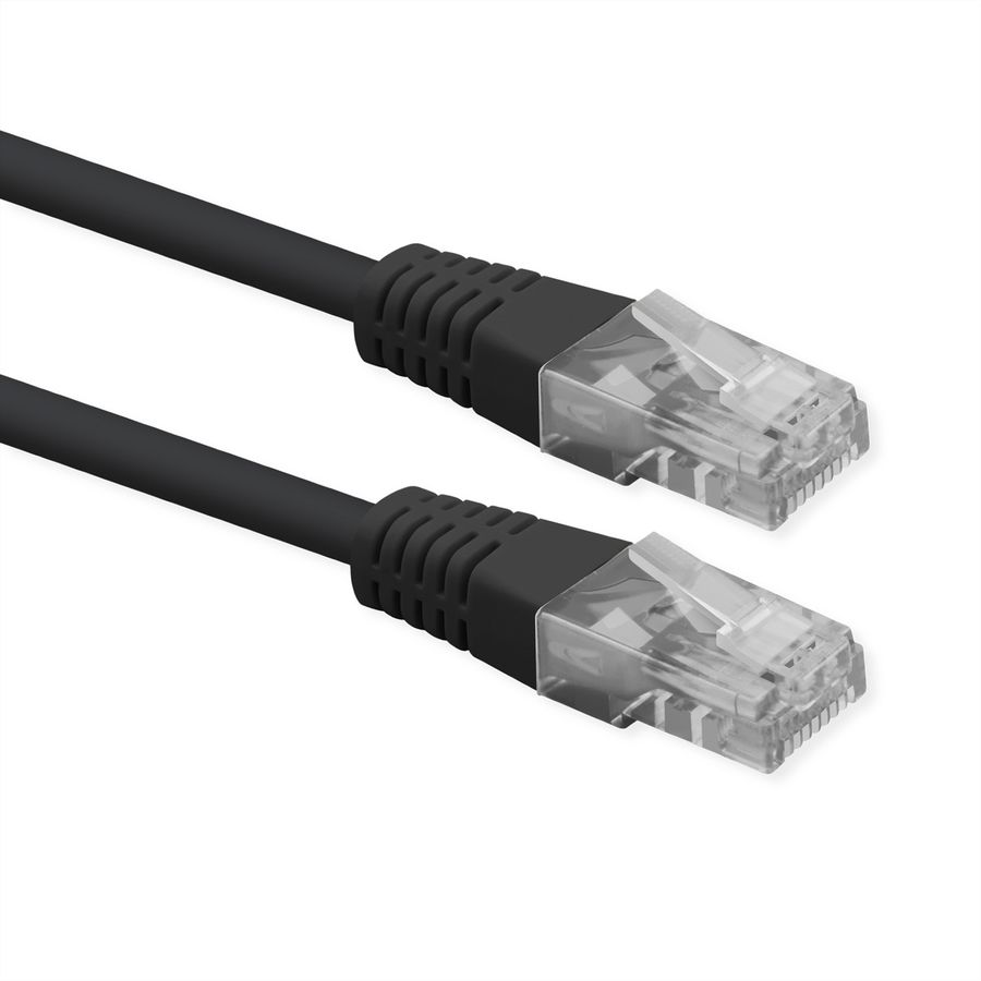 ROLINE Cordon Cat.6 (Classe E), UTP, PoE, noir, 2 m
