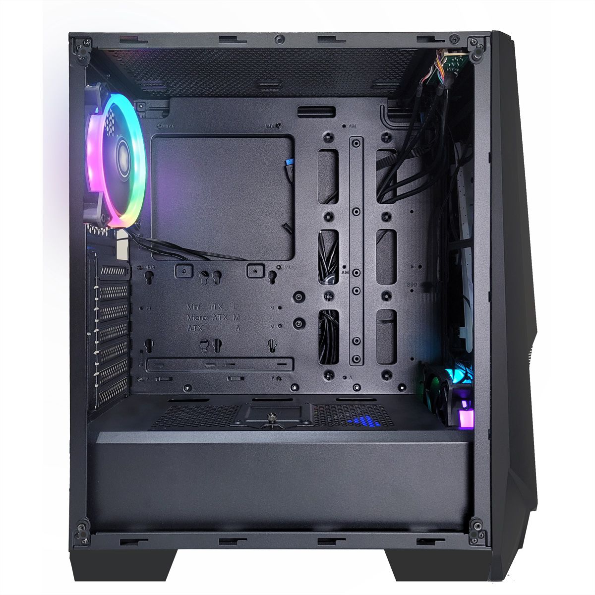 Xilence Xilent Blast X505.ARGB Gaming PC Gehäuse, RGB ATX Midi Tower, schwarz