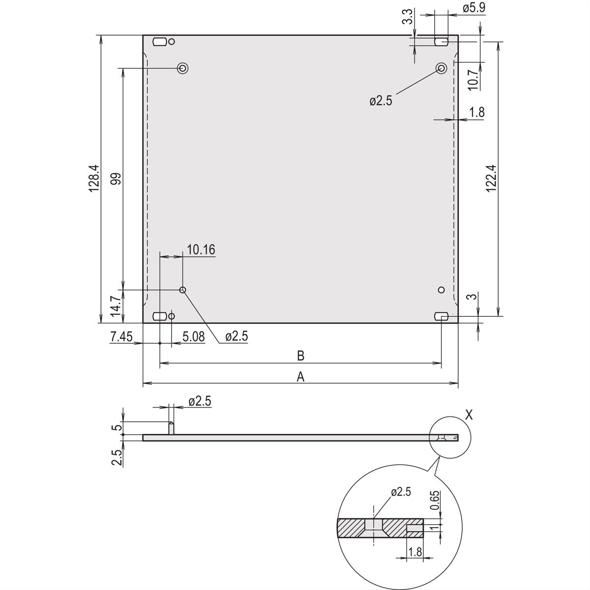 SCHROFF HF, cadre type unité enfichable, panneau frontal, Refrofit Shielding With Steel Gasket, 3 U, 21 HP