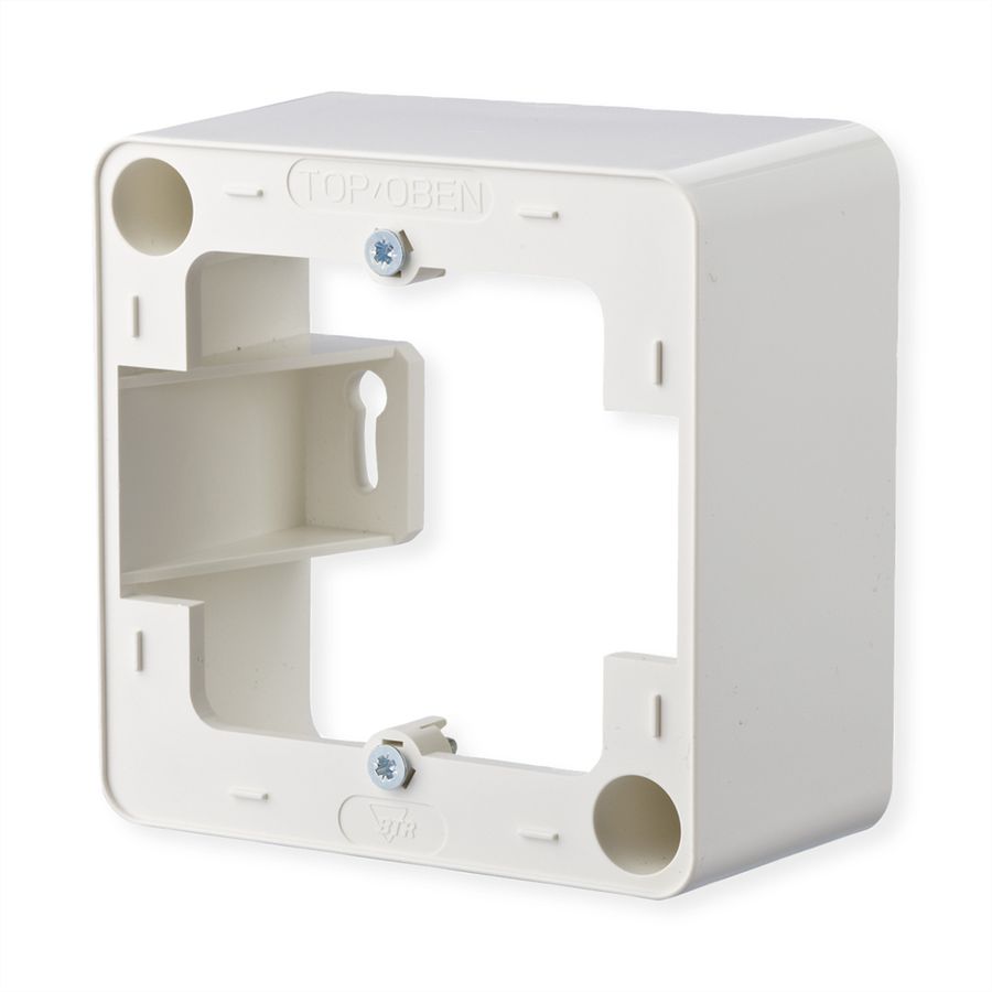 METZ CONNECT Aufputzrahmen 85 x 85 x 43 mm, 1fach, reinweiß