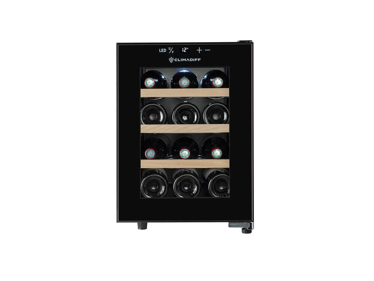 Climadiff Weinkühlschrank CUVEE12, Freistehend, 1 Zone, 12 Flaschen