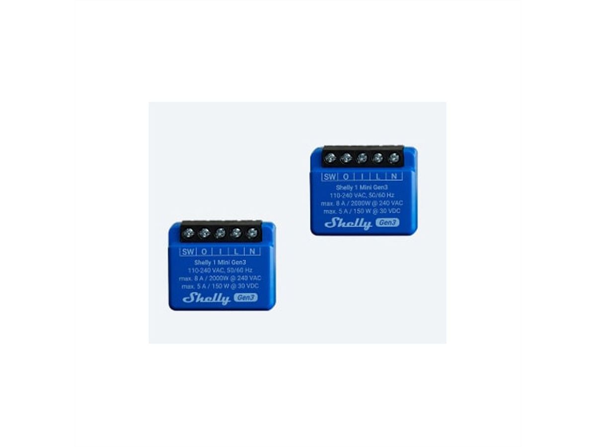 Shelly Leistungsmesser1 Mini Gen3, (Dual pack) New box pack