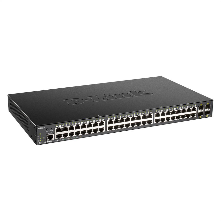 D-Link DGS-1250-52XMP Switch Gigabit PoE 52 ports Smart Managed PoE+ 4x 10G