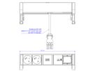 BACHMANN DESK2 2xUTE 1xUSB C 30W 1xCM 0,2m GST18 RAL9005