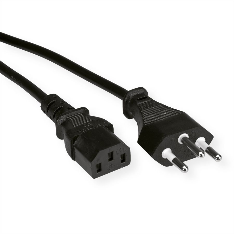 Câble d'alimentation VALUE (CH), noir, 0,8 m