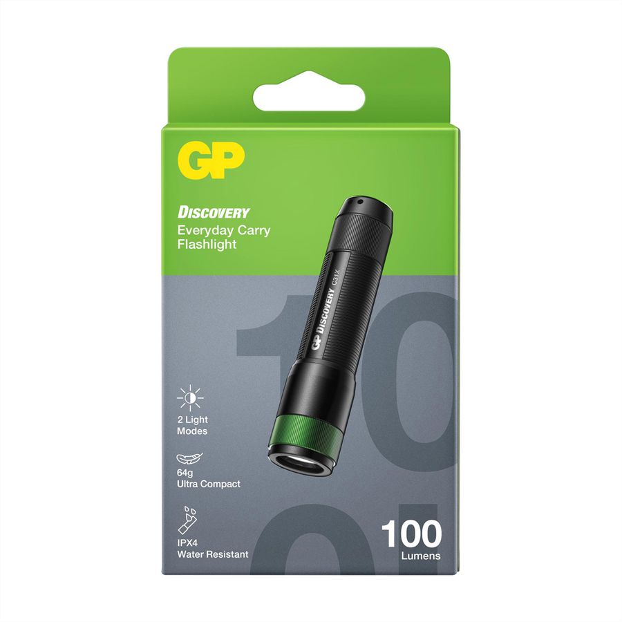 GP Discovery Lampe de Poche CK11 10lm, noir