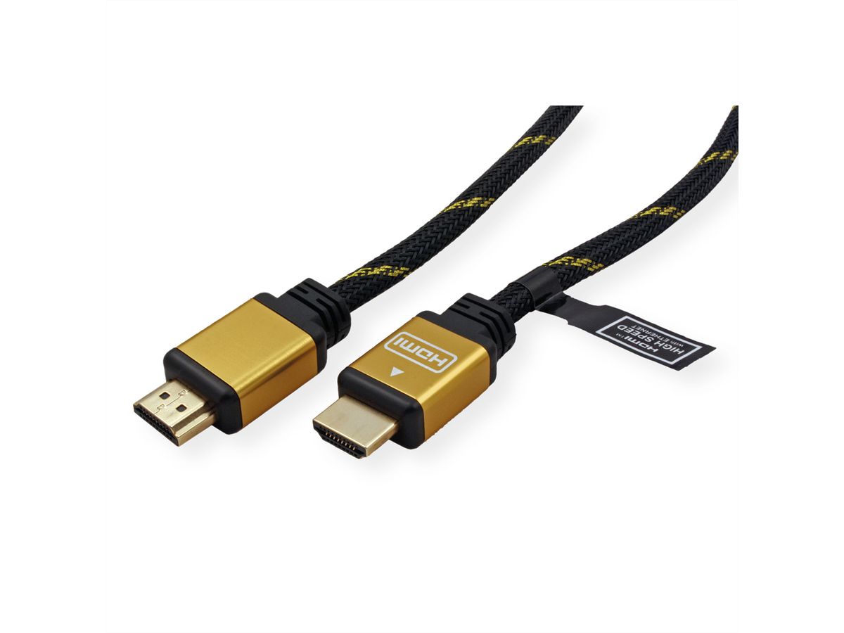 ROLINE GOLD HDMI High Speed Kabel mit Ethernet, 7,5 m