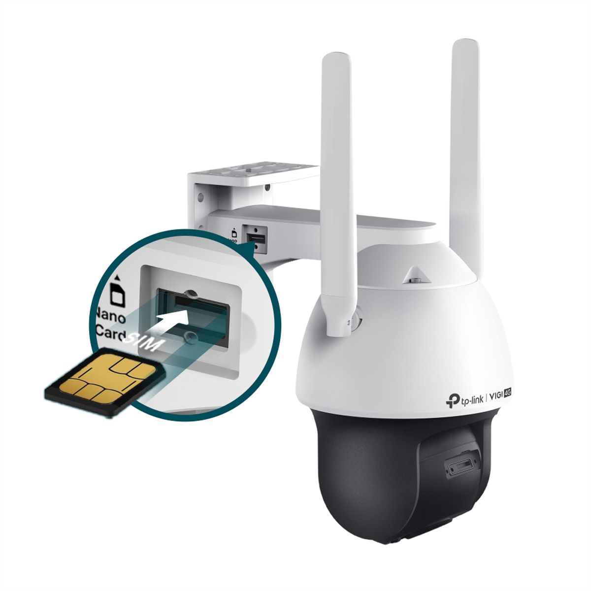 TP-Link VIGI C540-4G(4mm) Caméra PT 4 MP, 80°, IR-LED 30m, LTE
