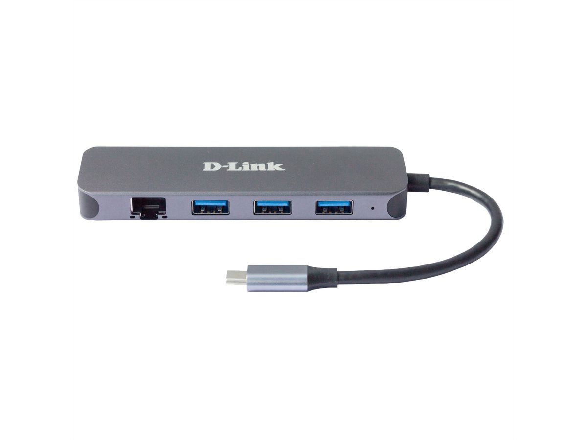 D-Link DUB-2334 Hub USB-C 5 en 1 avec Gigabit Ethernet/Power Delivery